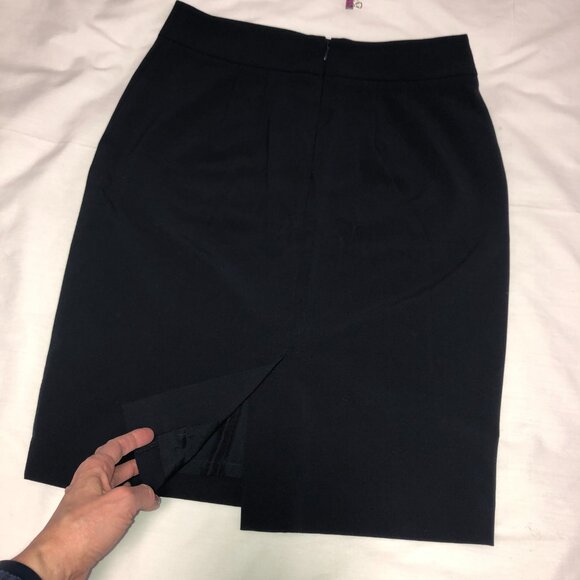 DARK navy Ann Taylor Size 2 Pencil Skirt NWT. Professional - Picture 5 of 7